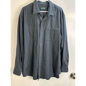 Orvis men’s XL dark gray perfect flannel LS shacket shirt cotton
